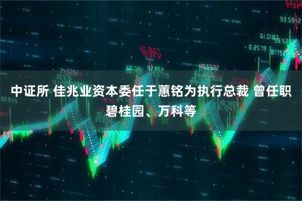 中证所 佳兆业资本委任于蕙铭为执行总裁 曾任职碧桂园、万科等